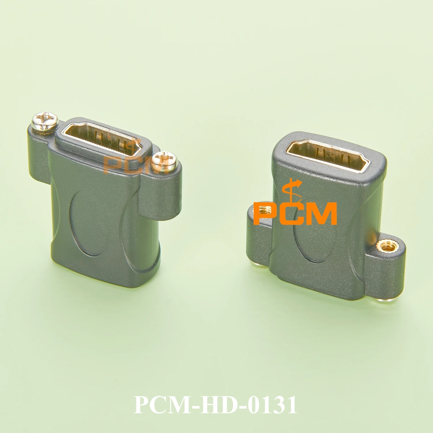 2Pcs HDMI Female to Female Panel Mount Extension Coupler 4K@60Hz HD Video and Audio Connector HDMI Screw Adapter