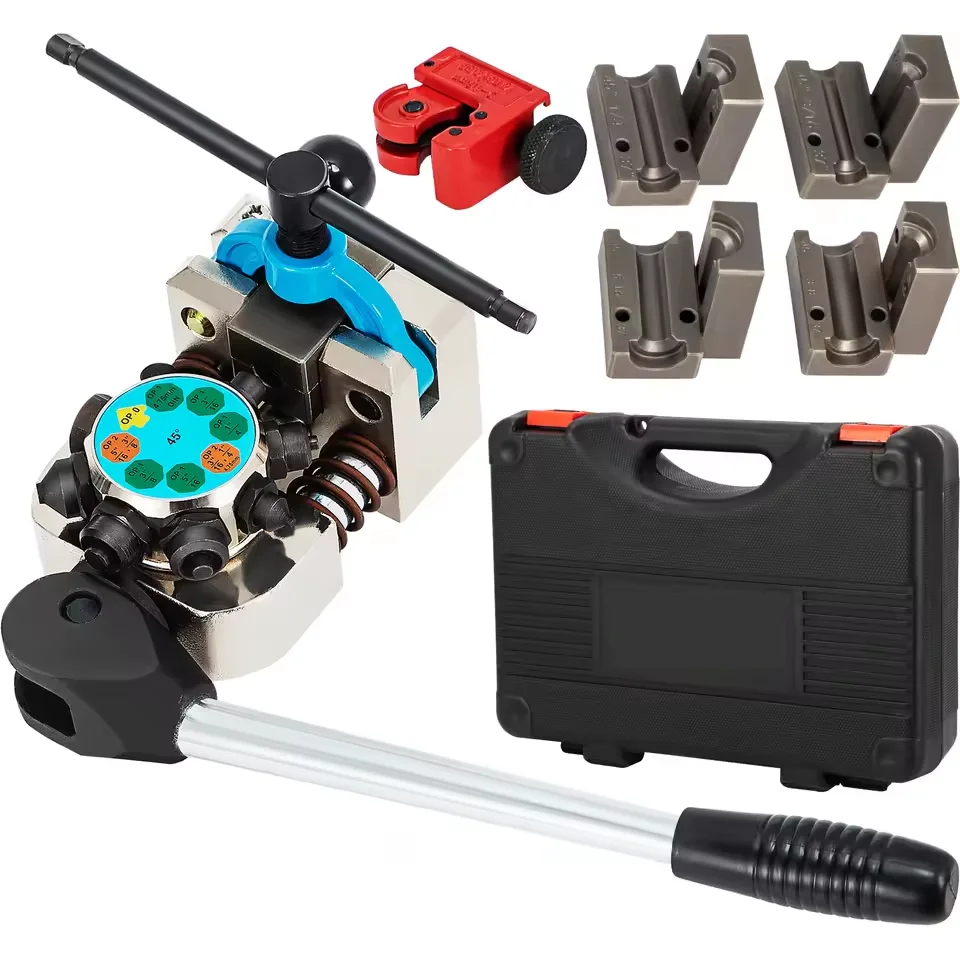 Brake Line Flaring Tool 45° Set Brake Line Tubing Flaring Tool for Soft Metal Tubes Copper Aluminum 304 Stainless Steel