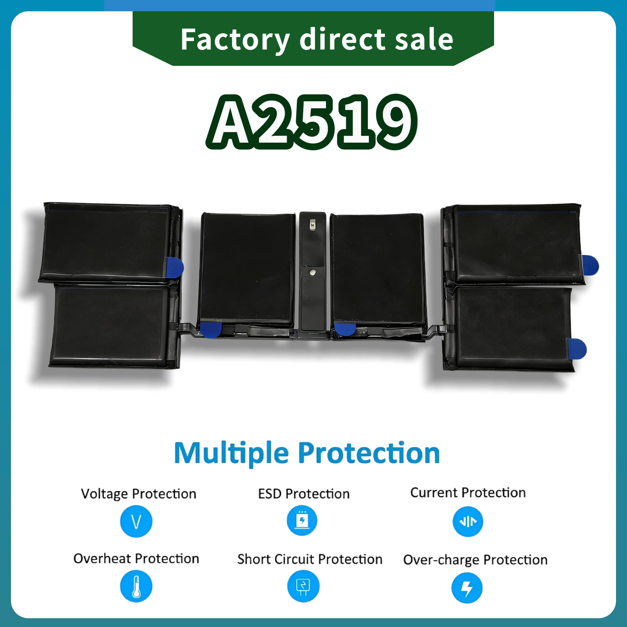 Factory Direct! Battery A2519 fFor Apple MacBook Pro 14 inch A2442 (Late 2021) MKGR3LL/A EMC3650| 13-months Warranty