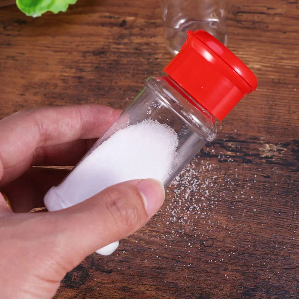 

Castor Plastic Spice Jar Containers Multipurpose Condiment Kitchen Seasoning Clear Bottles Spices Jars