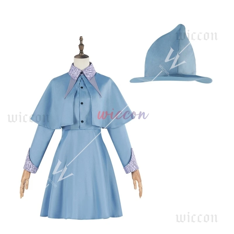 Wizard School Witch Isabelle Fleur Delacour Cosplay Costume Beauxbaton Magic Women School Uniform Hat Dress Suit Adults Children