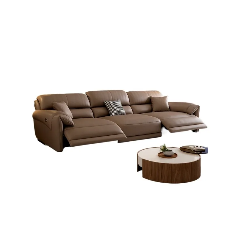 

The first-layer cowhide electric smart sofa, the new size fully automatic sofa can be adjusted