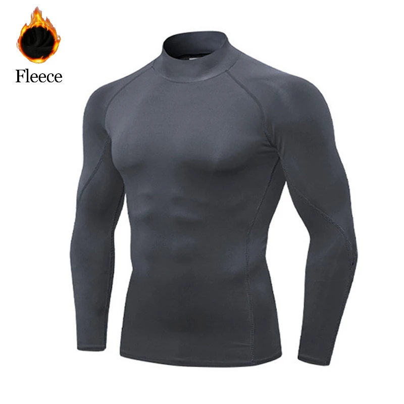 Thermal Underwear Tops Men Winter Clothes Thermal Shirt Autumn Men's Winter Tights High Neck Thin Slim Fit Long Sleeve T-shirt, image 9