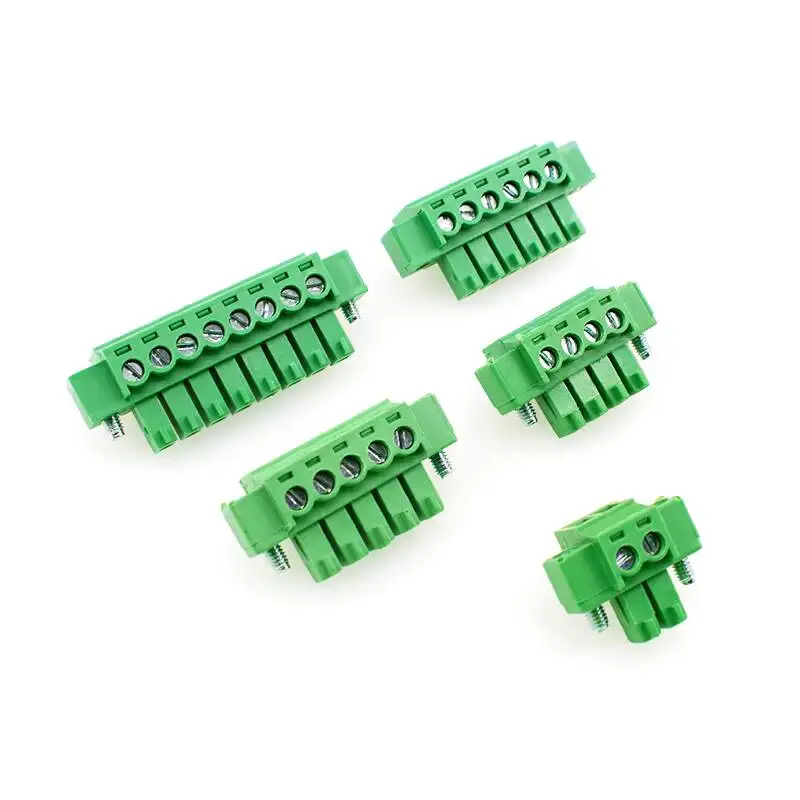 2~5 Stück 3,81 mm grüner Klemmenblock 2EDG mit festen Schrauben, Steckdose 15EDGKM-3.81 Ohren – Detail 4