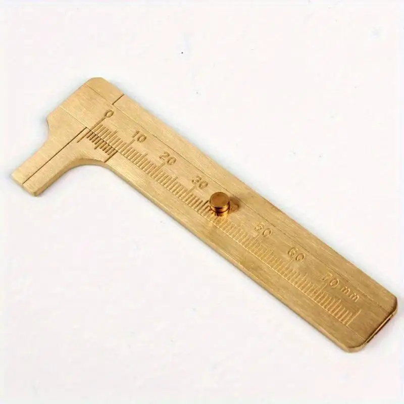 1PC Mini Brass Sliding Ruler Double Scales Metal Vernier Caliper Gauge Micrometer Precision Measuring Tool