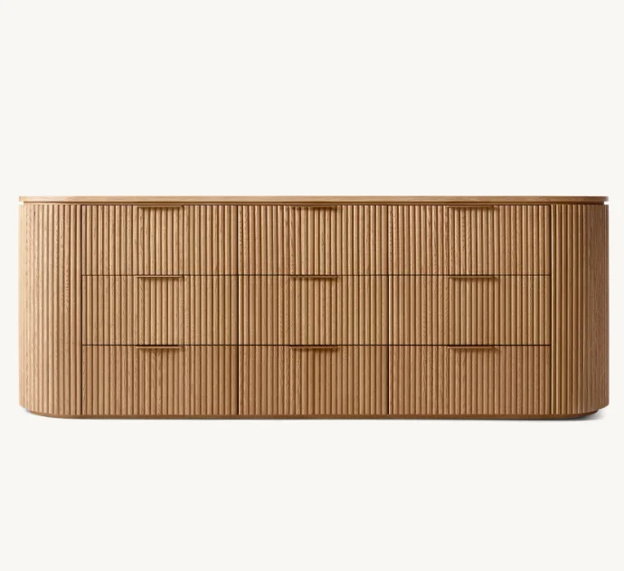 Indoor Customize Europa Style Modern Furniture for Bedroom Nordic 9 Drawer Dresser