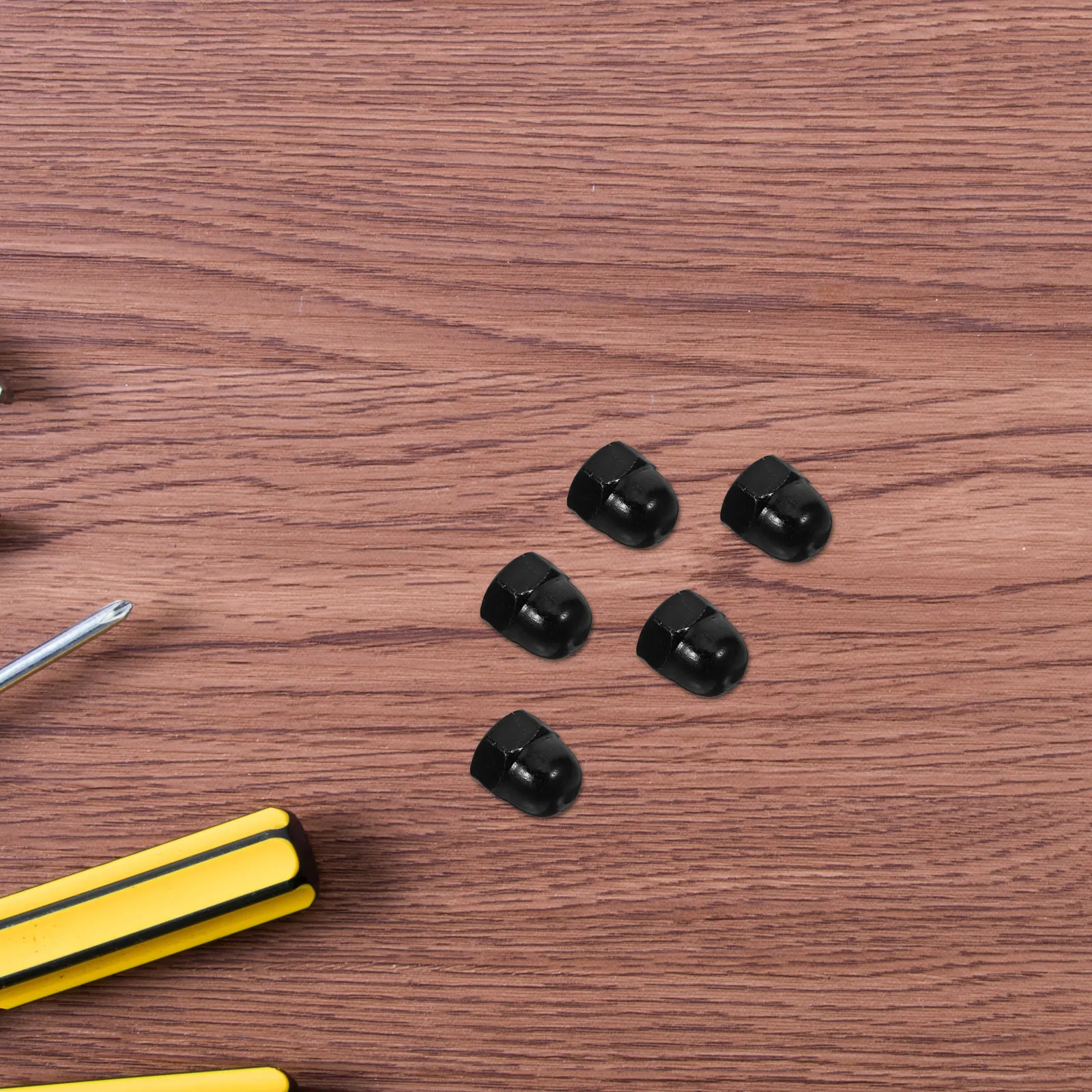 100Pcs Hexagonal Dome Nut Protection Caps Carbon Steel Screw Bolt Covers for Indoor Outdoor Use Corrosion Resistant Easy Install