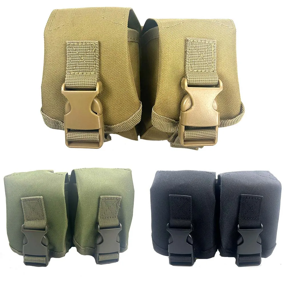 

Tactical Molle Grenade Pouch Single Double Frag Quick Release Mag Bag Outdoor Hunting Waist Holster Tool Bag