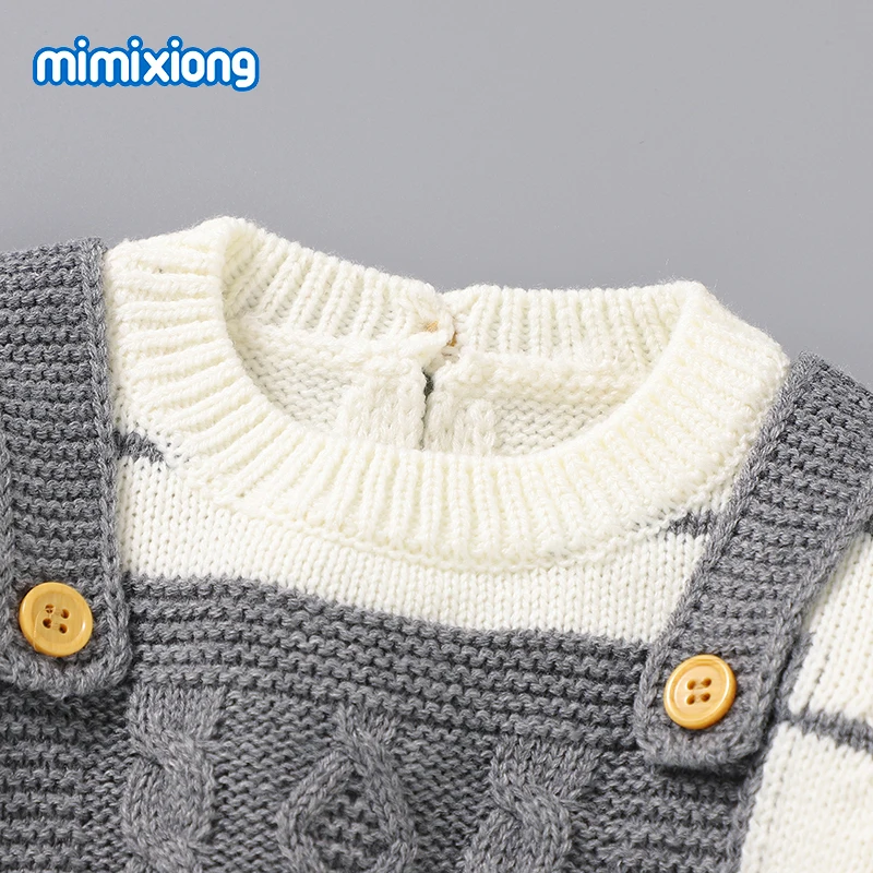 Spring Autumn Baby Bodysuits Long Sleeve Knitted Newborn Boy Girl Clothes Winter Outwear Toddler Infant Onesie Outfits One Piece