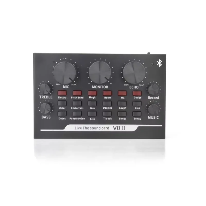 Wholesale BM800 Condenser Microphone and V8 Recording Sound Card Set China Supply Audio Sound Cards & Mixers