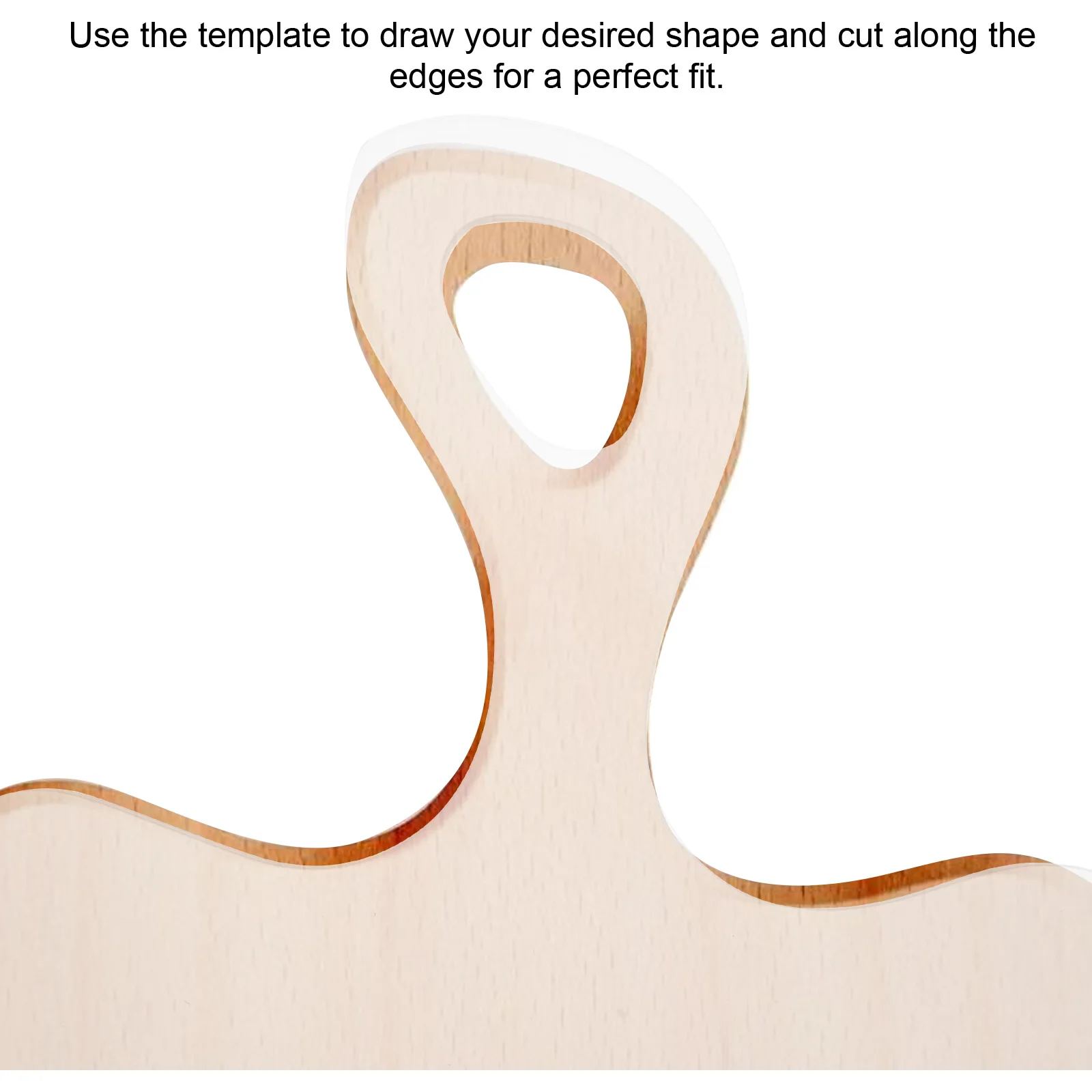 

4Pcs Acrylic Board Template Kitchen Woodworking Tool Clear Stencil Acrylic Charcuterie Template H Mold Charcuterie Shape