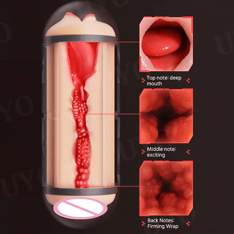 Vagina Delayjaed Masturbador para Homem, Formação Bolso Buceta, Boquete, Lambendo Língua, Vibração Voz, Copa Masturbação Masculina