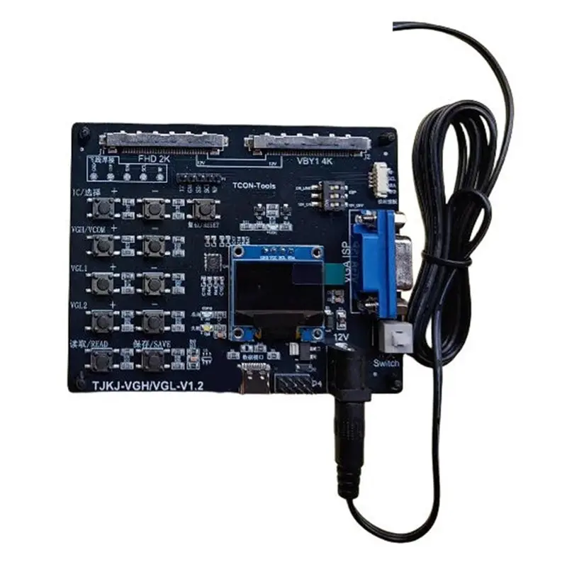 บอร์ดควบคุมแรงดันไฟฟ้า BAAR-Tcon Vgh Vgl Vcom พร้อมโปรแกรมเมอร์ แหล่งจ่ายไฟ DC ปลั๊กแบบ US ออลอินวัน เมนบอร์ด