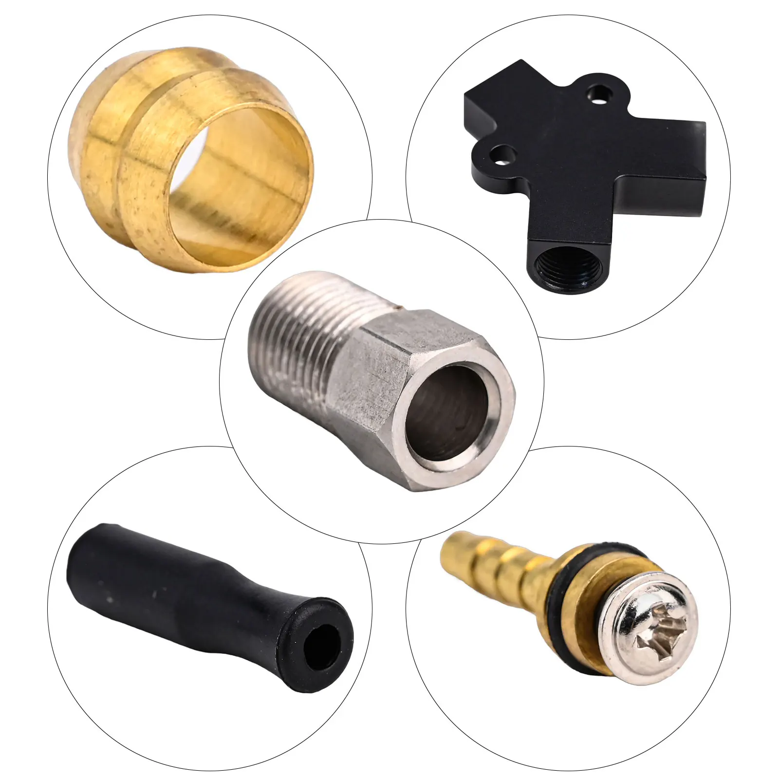 Tricycle Hydraulic Oil Brake Tee Ones Tow Two Oil Pipe Connector Oil Distribution Valve 5mm Oil Pipe Cycling Accessories