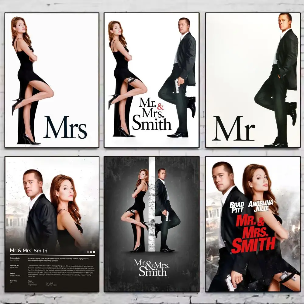 M-Mr.&Mrs.Smith Poster PP Wall Decor Posters Celebrity Movie Art Prints Bedroom Office Gift