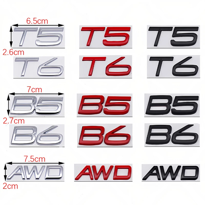 Car Trunk Logo Sticker Decoration Accessories For Volvo Rdesign Polestar AWD V50 S60 XC60 S40 XC40 XC90 V60 S80 S90 V90 V70 T6