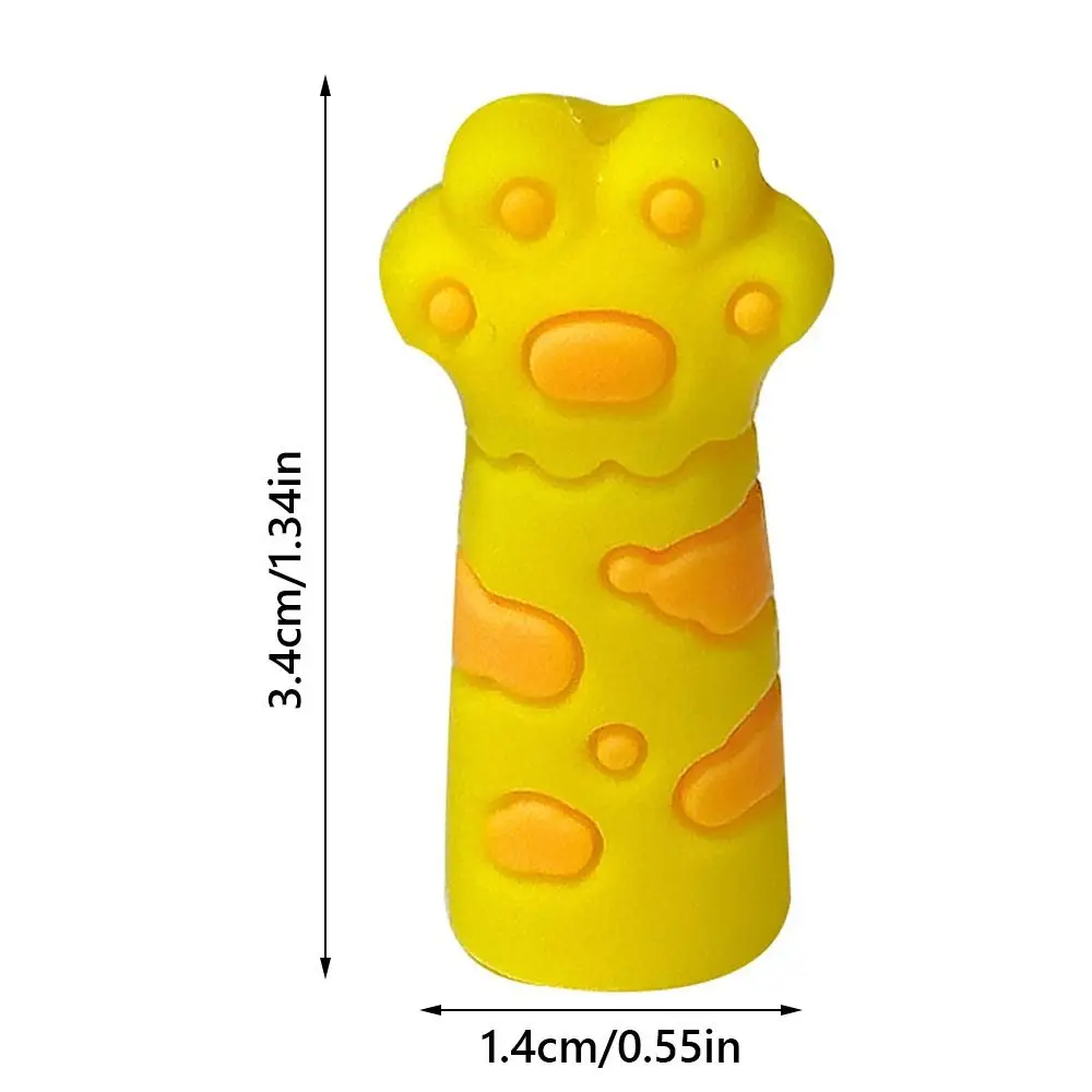 متعددة الوظائف لينة غطاء قلم من السيليكون متعدد الألوان القط مخلب قلم رصاص القبعات العالية مضغ أقلام رصاص موسع مكتب المدرسة