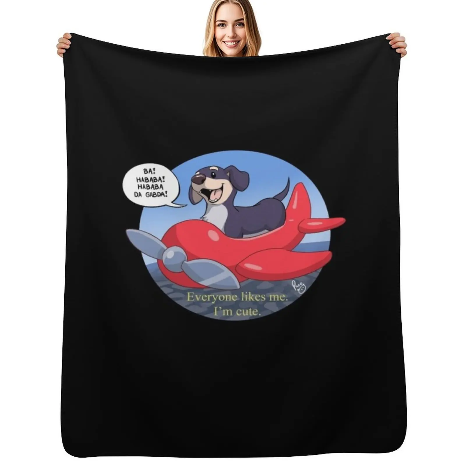 Dog of Wisdom Throw Blanket Plush for babies Decorative Throw Sofa Personalized Gift Bed Blankets