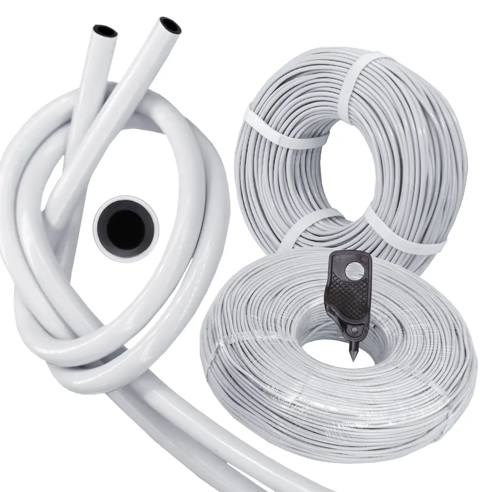 Plastic 3/5mm Garden Watering Hose White Skin Black Inside 1/8