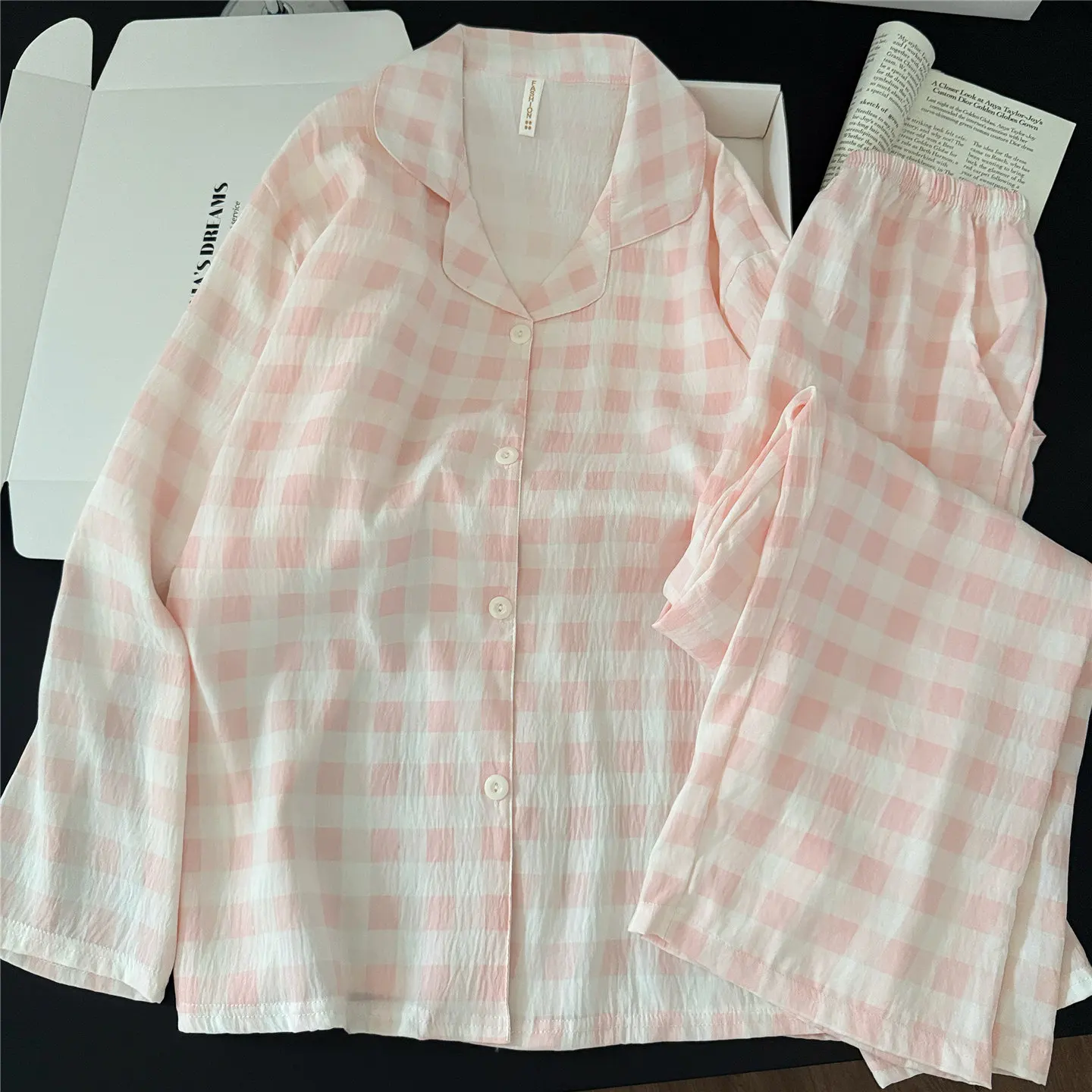 6006 pink grid (with pocket set)