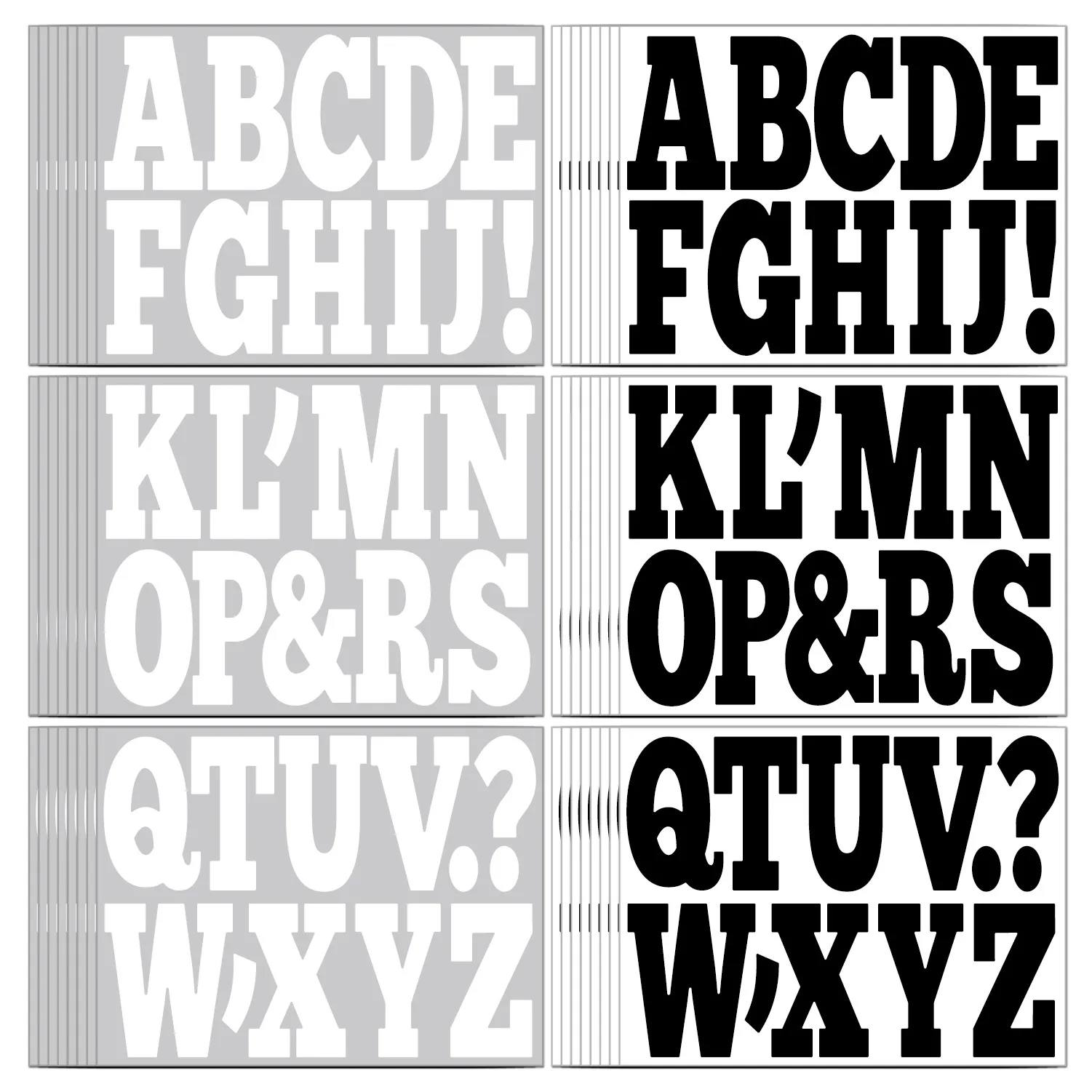 4 Inch Vinyl Alphabet Number Stickers Waterproof Heavy Duty Large Letters for Mailbox Sign Board Bulletin Board Decor