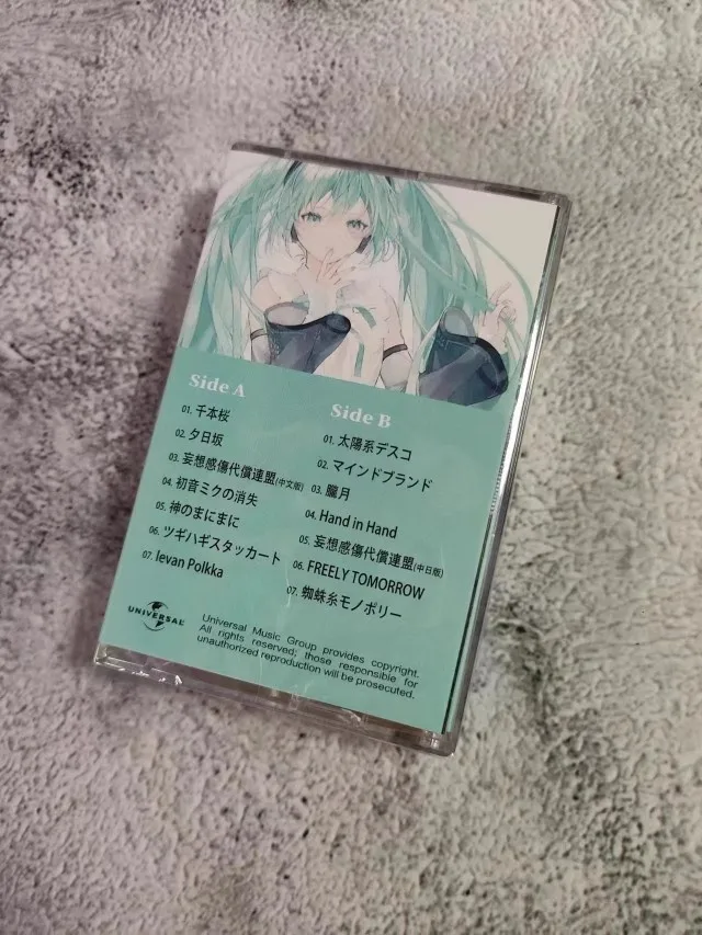 Anime Two-dimensional Hatsune Miku Music Tapes Miku Cosplay Cartoon Tape Soundtracks Box Car Walkman Cassettes Prop Collection