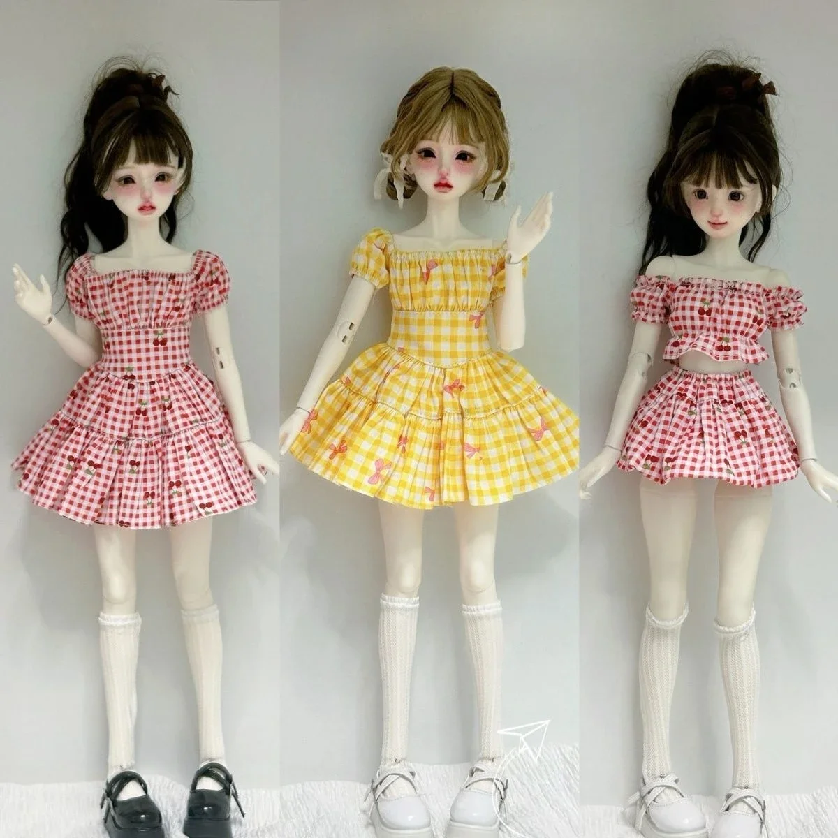 

Одежда для куклы 1/4 Платье принцессы с объемным рукавом для куклы Bjd 45 см Комплект с цветочной юбкой Игрушки Платье для куклы Аксессуары, без куклы