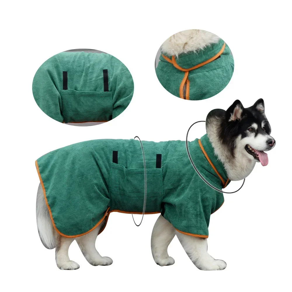 Dog Quick Drying Bath Towel Pet Water Absorption  Robe Big and Small  Cleaning Body Wrapping &  Products Supply