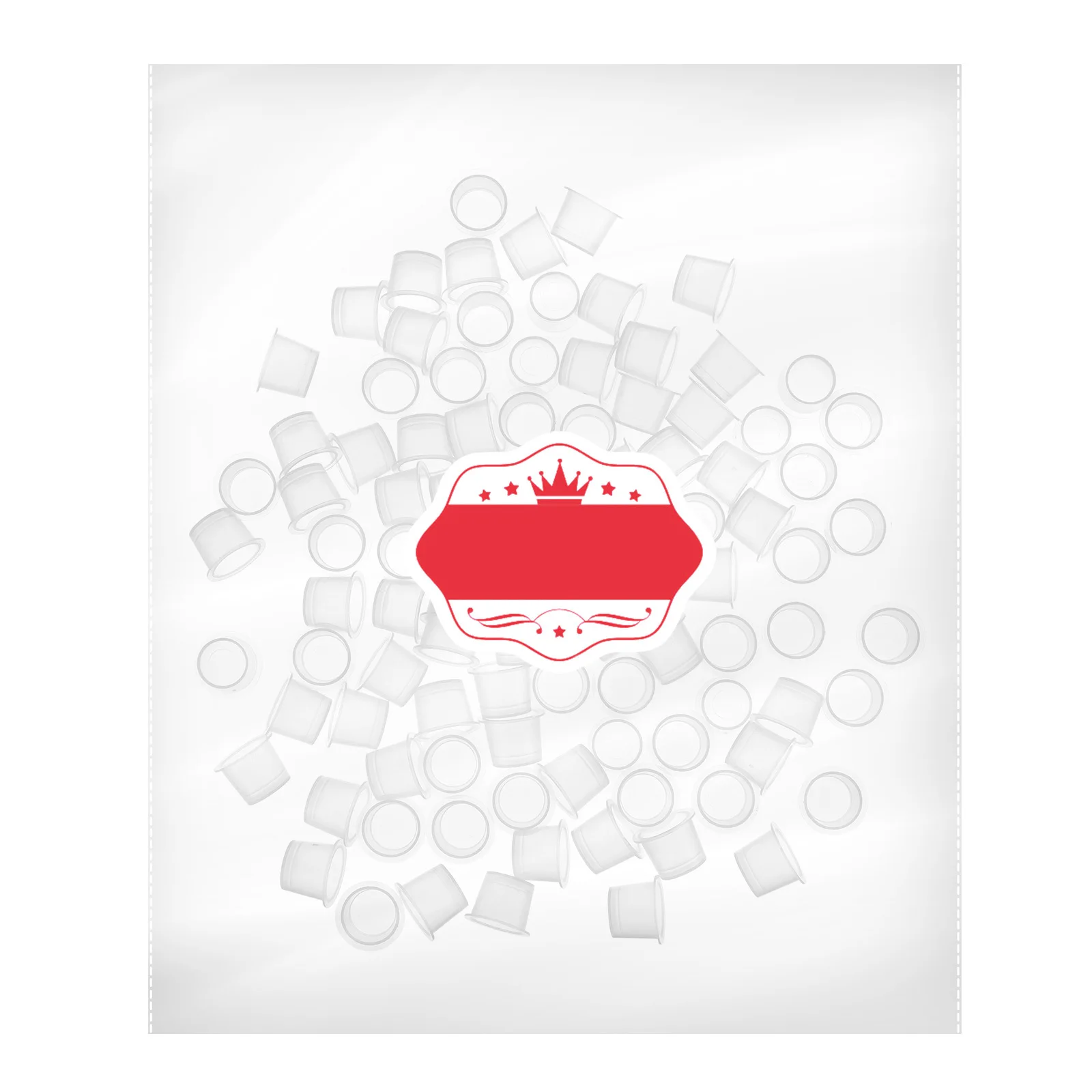 

100 шт., контейнеры для чернил для татуировок, прочные пластиковые водонепроницаемые пигментные чашки для держателей пигментов для татуировок, чашки для чернил для татуировок