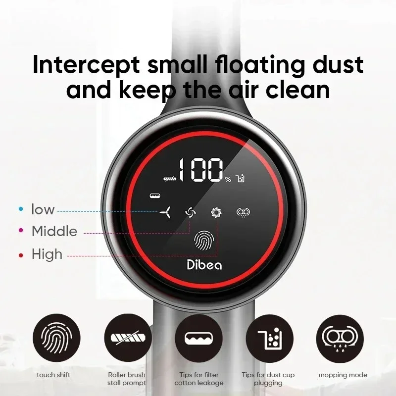 Dibea Wireless Battery Silent Vacuum Cleaner Cordless Room Handheld Multi-functional Vacuum Cleaner