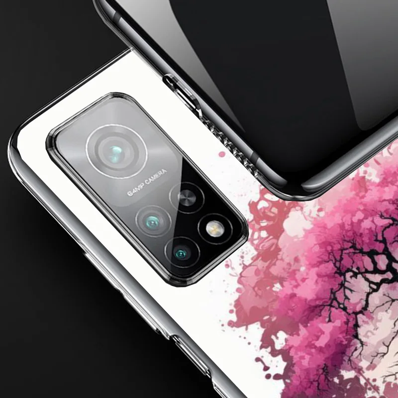 Cherry Blossom Tree Phone Case For Xiaomi Redmi Note 13 12S 12 11S 11E 11 Pro Plus 11T 10S 10 9S 9 + 8T 8 7 Art Pattern Cover Ca