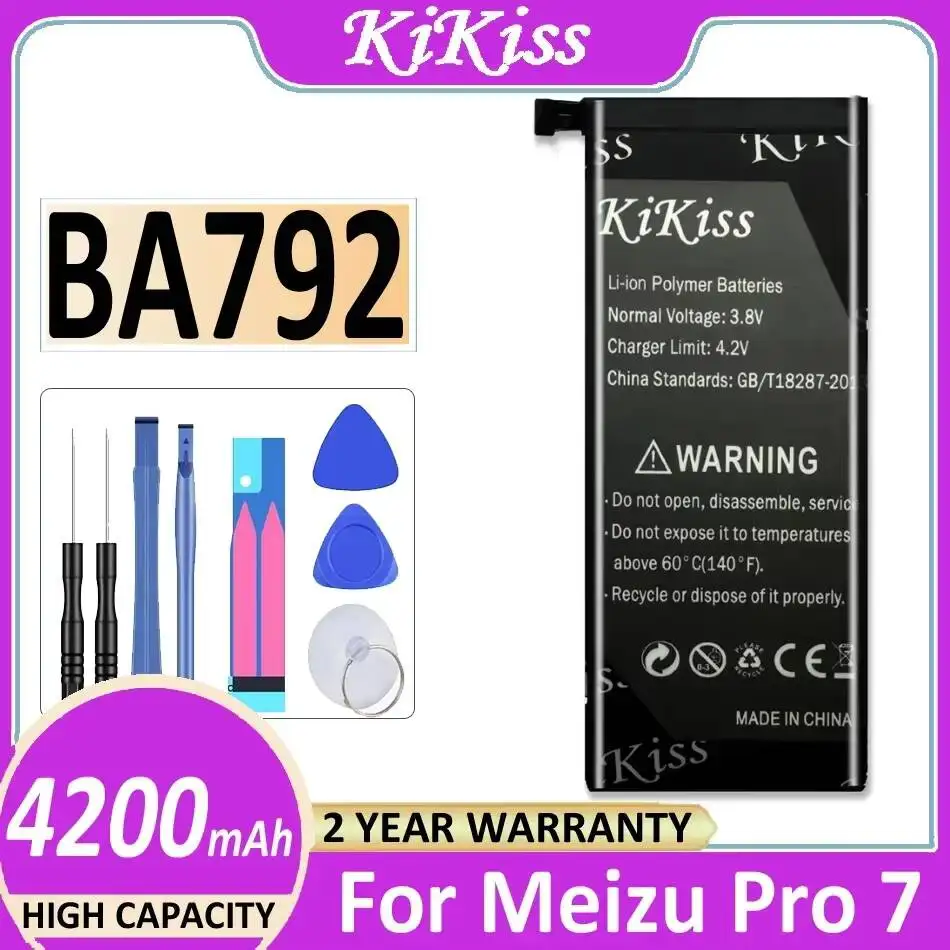 

Аккумулятор для мобильного телефона большой емкости с хорошей работой при низких температурах для Meizu Pro 7 M792Q M792C BA792 4200 мАч