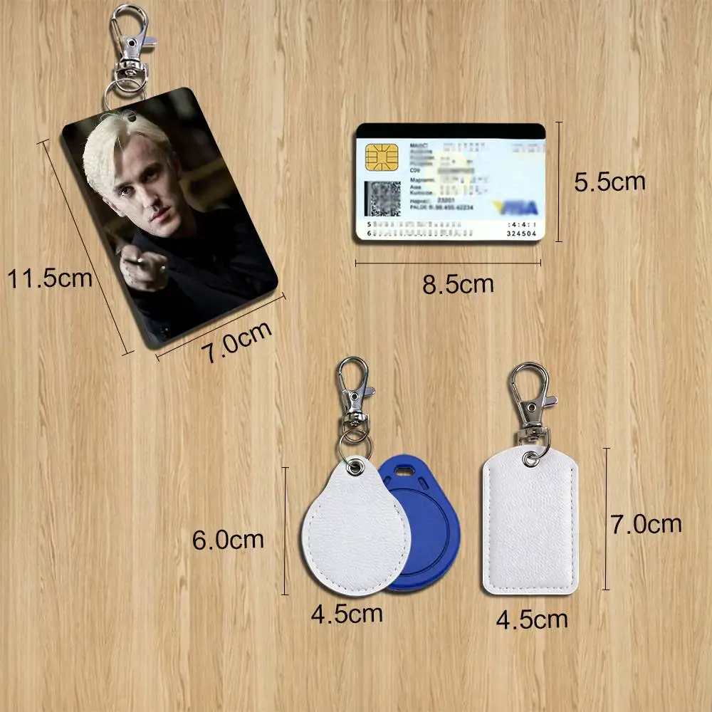 Arrogant Tom Felton Draco Malfoy Holder For Bank Business Work Card Holder Student Card Case Bus Card Keychain
