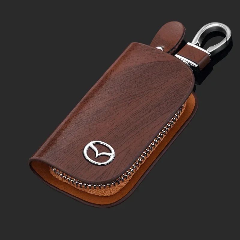 

Remote Key Fob Holder Leather Case for Mazda Axela Speed RX7 RX8 MX3 MX5 626 323 6 3 2 CX5 CX6 CX7 CX9 Car Key Jacket Decor