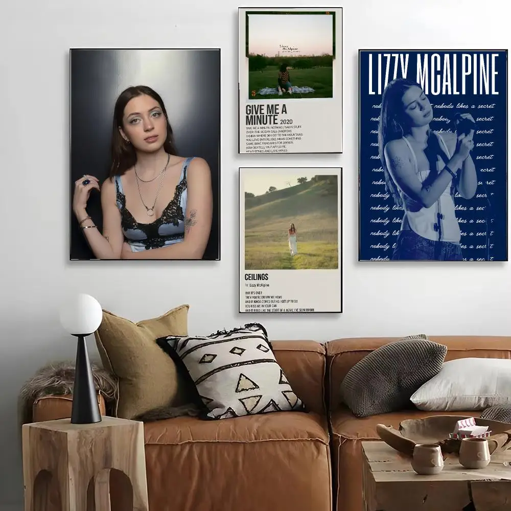 Singer Lizzy McAlpine Poster HD Art Decorative Wall Art Waterproof Home Décor for Living Room Bedroom Café Stylish Gift