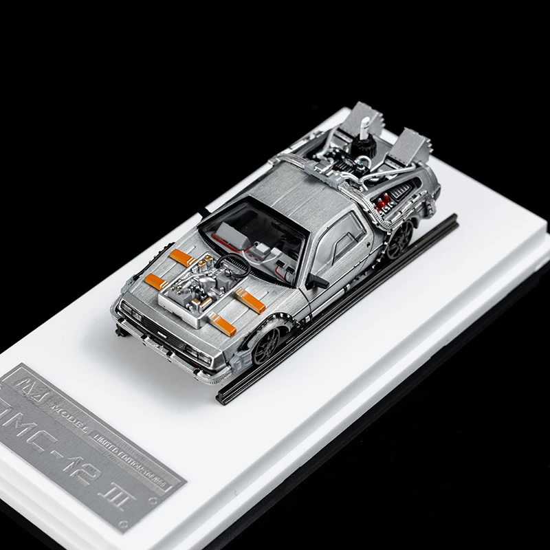 MJ 1:64 Time car DeLorean DMC-12 movie alloy car model