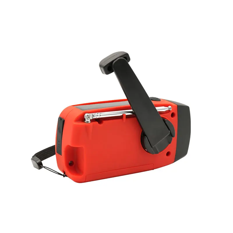 Rechargeable Portable Radio 2000mAh Emergency Radio Hand Crank Solar Power Bank with Solar Charging Battery Operated radio