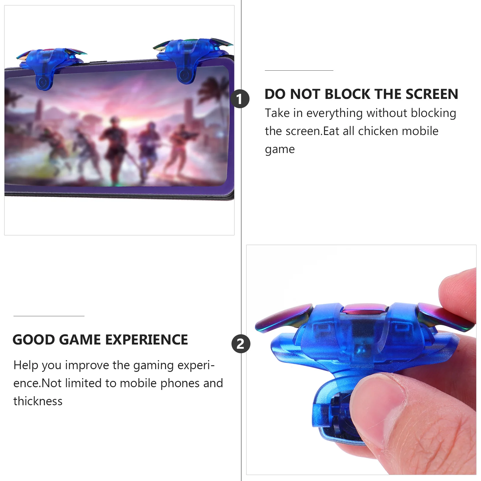 Picture 3: 1Pair Metal Game Handle Accessories Durable Portable Lightweight Immediate Use Enhance Gaming Mobile Game Controller