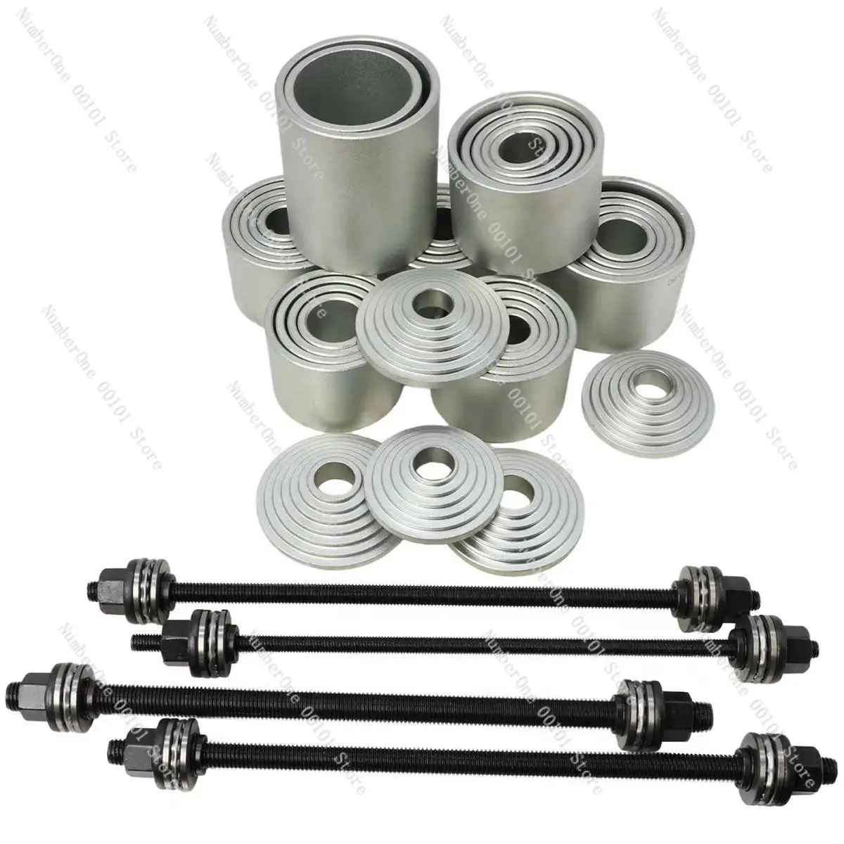 39-piece set of all-vehicle series automotive bushing disassembly and assembly tools, rear axle iron sleeve disassembly tools, i