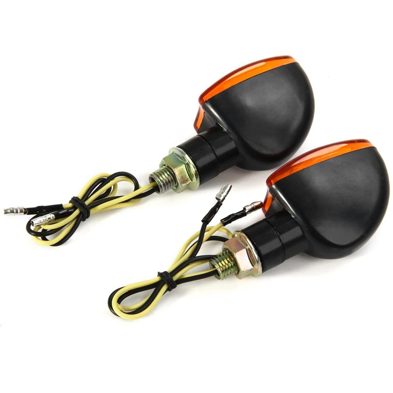 1 Pair Motorcycle 12V Universal Halogen Turn Signal Light Scooter Flashing Indicator Bike Blinker for Honda Suzuki Yamaha etc