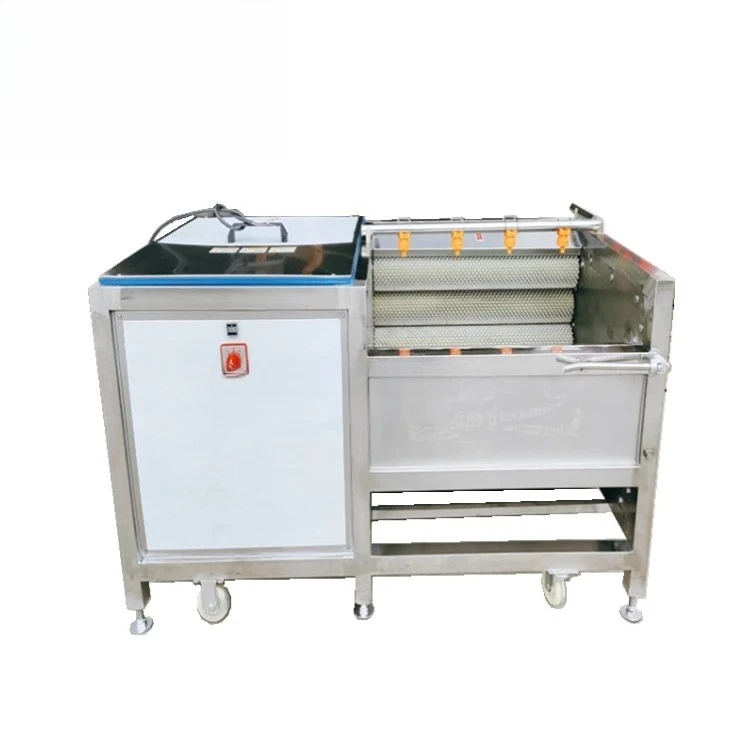 Brush Roller Machine Washing and Peeling Potato Industrial Potato Carrots Washer plum Brush Roller Factory Direct Sale