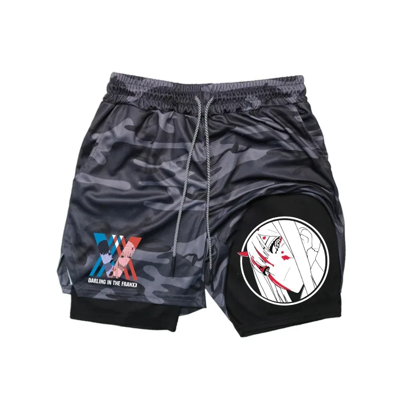 Pantaloncini Zero Two Performance da uomo Pantaloncini a compressione da corsa 2 in 1 Allenamento Yoga Palestra Abbigliamento sportivo Pantaloncini da allenamento con tasche