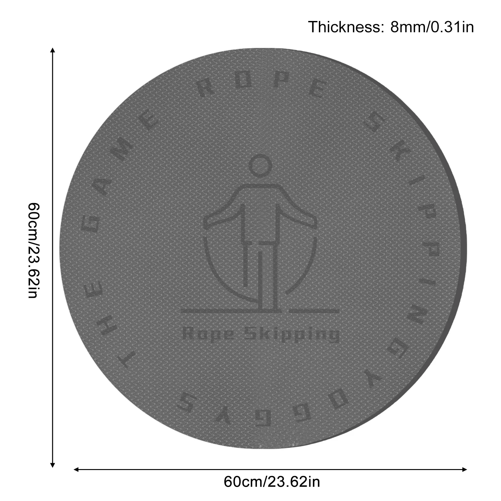 Skakanka mata amortyzująca 6MM 8MM pogrubienie antypoślizgowe wyciszenie mata do jogi dla Cross Rope ćwiczenia treningowe kryty odkryty