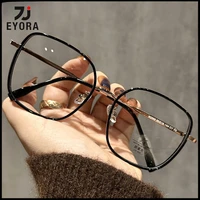 EYORA Currents-gafas de lectura cuadradas con montura de gran tamaño, lentes fotocromáticas graduadas para miopía y hipermetropía, antiluz azul