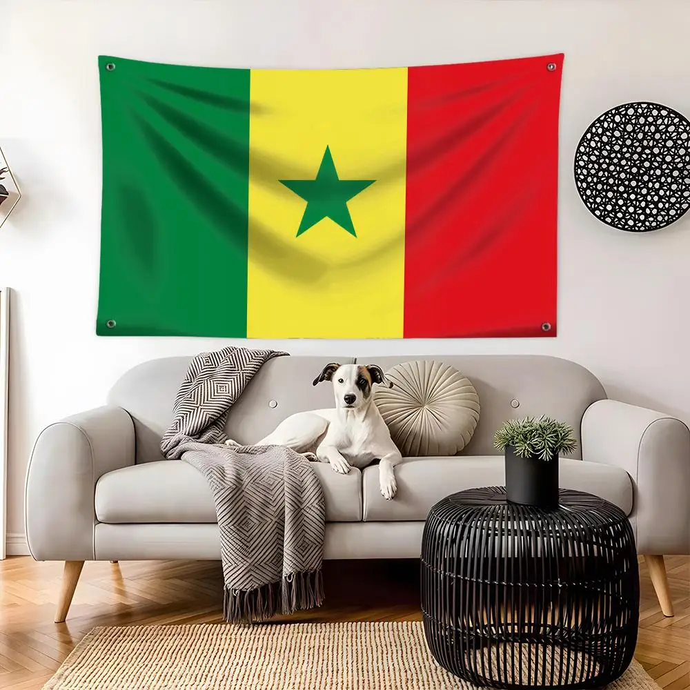 Senegal Flags Large Wall Hanging Tapestry Banner Room Decor Print for Bedroom Living Room Outdoor