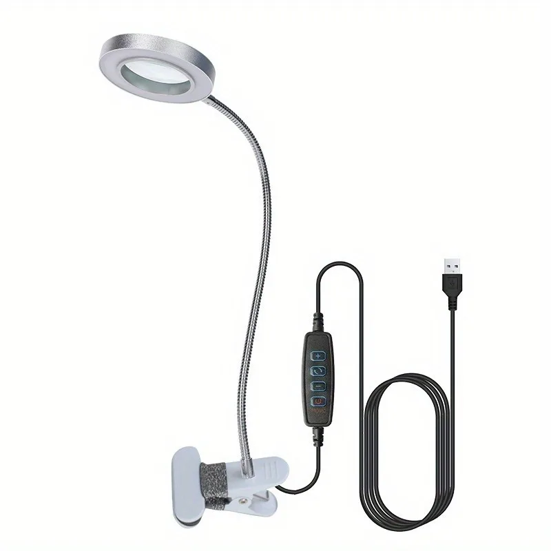 แว่นขยายกําลังสูงอเนกประสงค์, ไฟ LED, พร้อมคลิป, อุปกรณ์ป้องกันดวงตา, การอ่านหนังสือ, เพ้นท์เล็บ, งานปัก, เซลฟี่, ไฟ