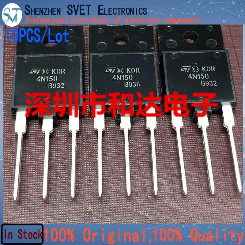 10PCS/Lot 4N150 STFW4N150  TO-3PF 1500V 4A   Imported Original New And In Stock 100%Test