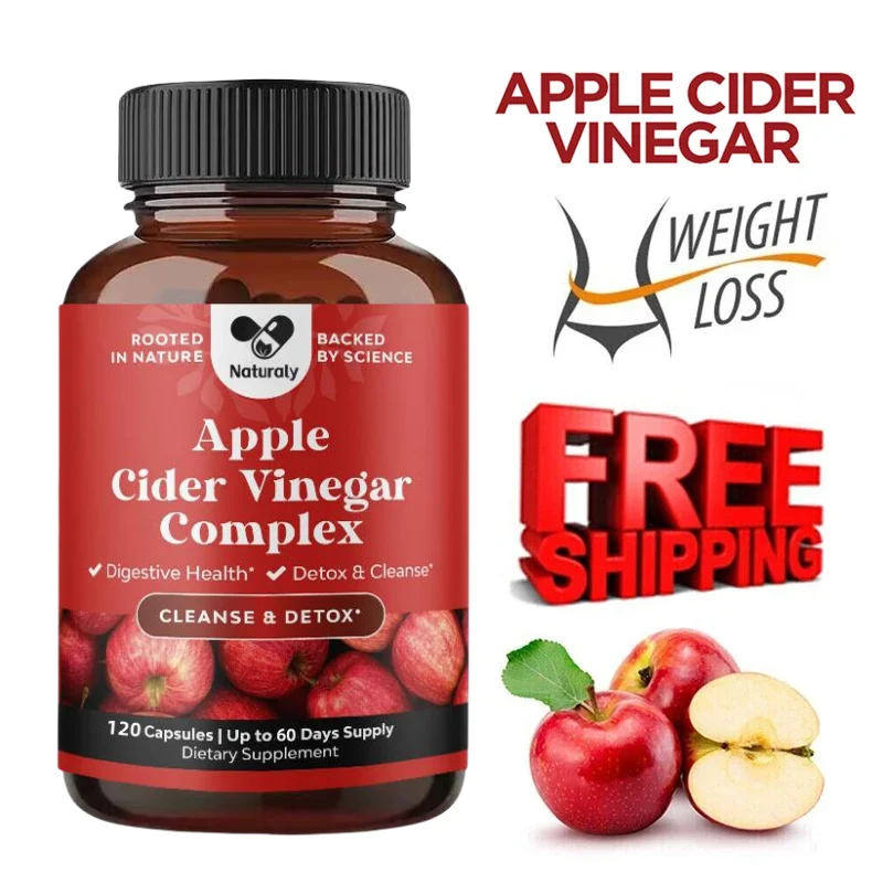 Apple Cider Vinegar Capsules |Promotes digestion and healthy weight loss, weight management supplement