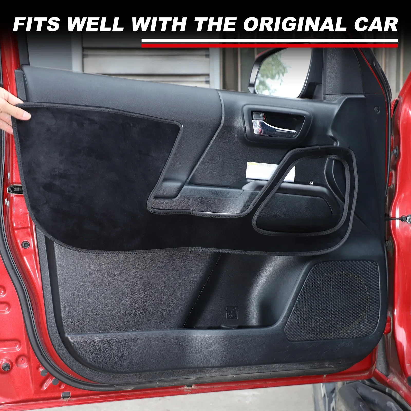 

Черная замшевая внутренняя дверь автомобиля, противоударная грязная накладка для Toyota Tacoma 2016-2022, нижняя защитная накладка на дверную панель, аксессуары