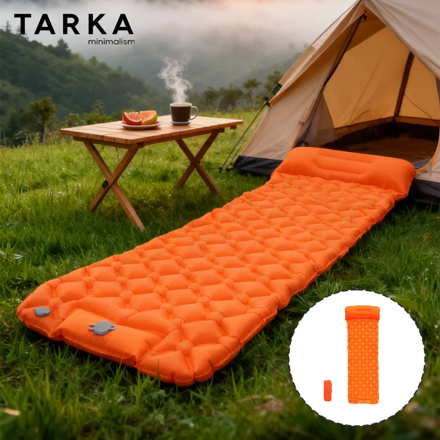 TARKA Rhombus Camping Mattress Self-inflating Air Cushion, Outdoor Tent Sleeping Pad Bed, Hiking Campsite Must Have Supplies